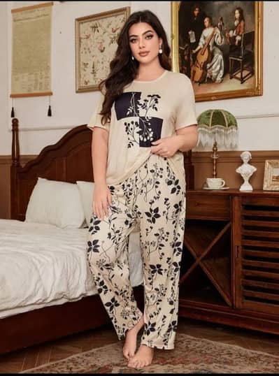 jersey printed night suits for Women's