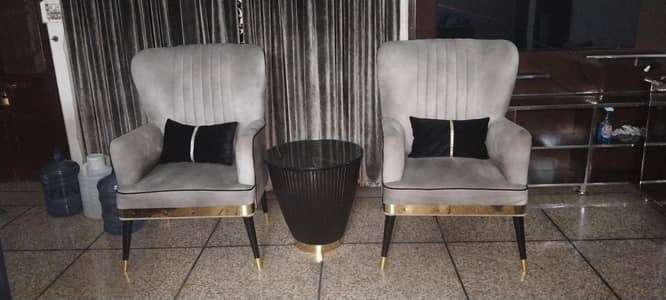 Magnificent chair set with a beautiful coffee table