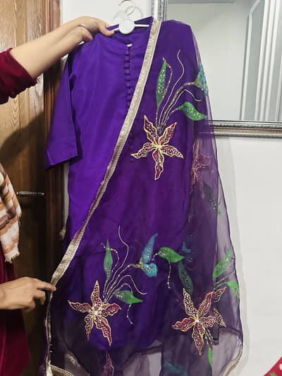 Sharara woth chiffon dubata
