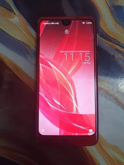 Aqous R2 red colour gaming phone