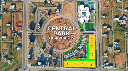 6 Marla Corner Central Park Facing Back On Johar Blvrd Commercial Plot Available For Sale