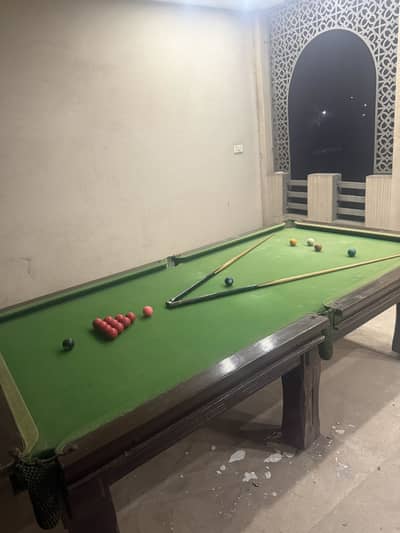 Snooker 4/8 with balls end stick