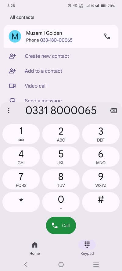 Golden number 03318000065 for sale