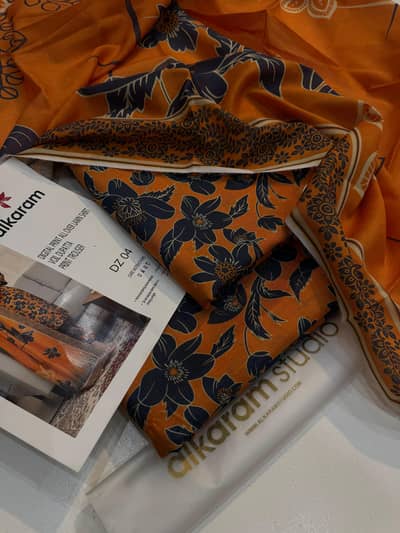 All karam 3piece unstiched suit 100%pure banna dora lawn