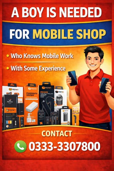 Salesman required for mobile gadgets shop
