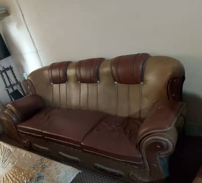 Rexine sofa set, 5 seater