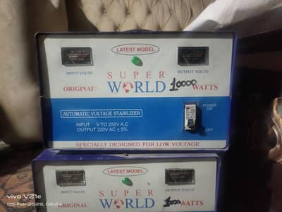 Heavy Duty Stabilizer 10000 Watts / PPE Auto Matic Voltage Stabilizer