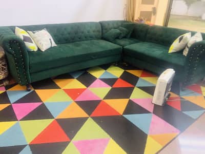 Royal green color sofa set
