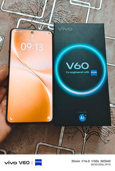 Vivo. V 60  , ONLY 2 Month uses  . condition 10/10 , 12gb ram, 256gb