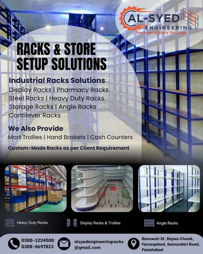 Storage Racks / Super store racks / Industrial racks / Pharmacy rac