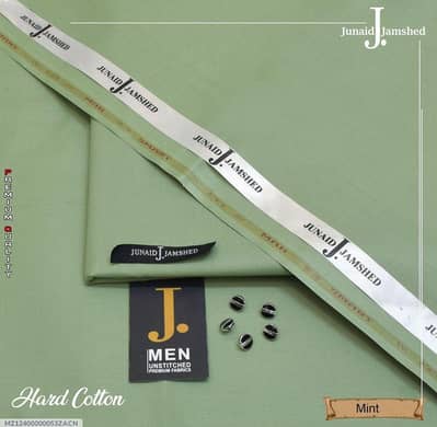 Men Unstitched Cotton Plain suit