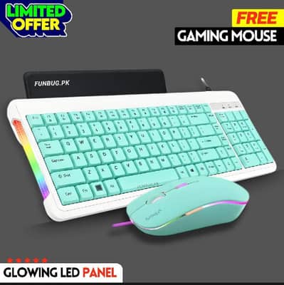 cute funbug j209 gaming keyboard and mouse
