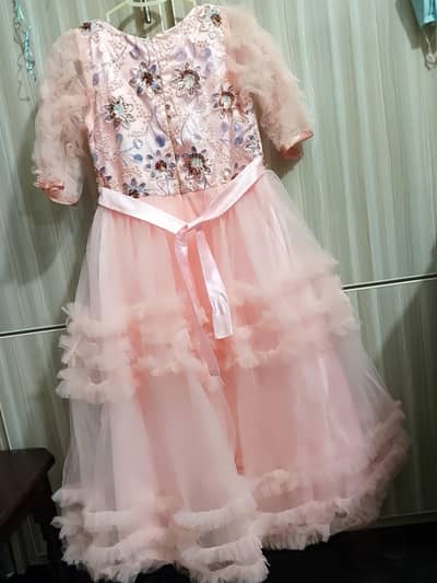 frock with heavy net and can can