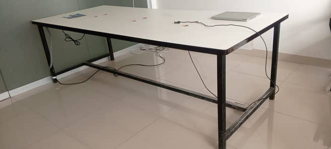 Professional Office Workstation Table with Power Boards