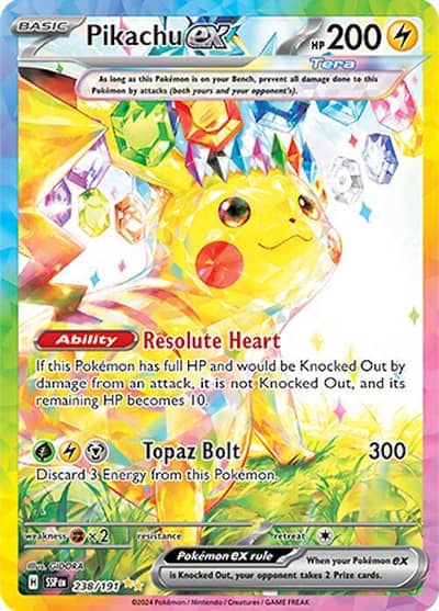 Pikachu ex 238/191 Sv08: Surging Sparks Holo
