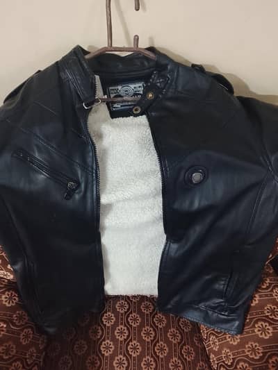 Super black leather jacket
