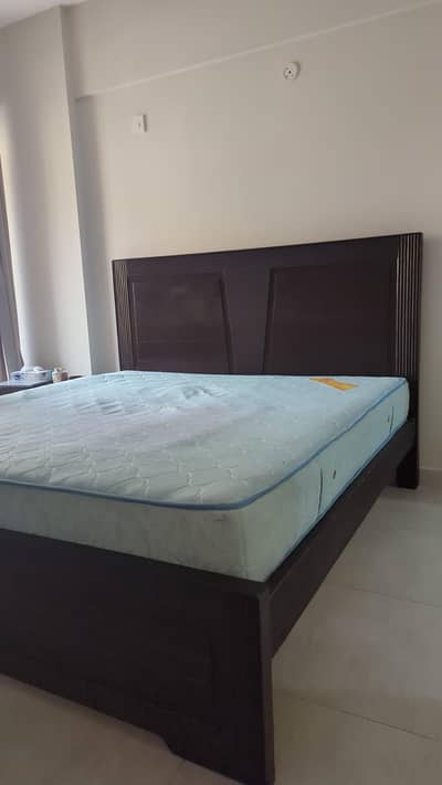 Bed + Mattress (urgent sale) with free side table