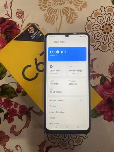 Realme C63 8/128 5 months Warranty
