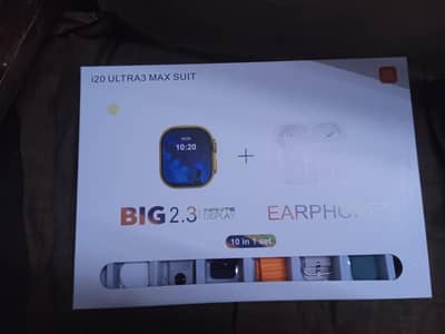 Smart Watch + Earbuds 10 in 1 Set  New Box Pack
