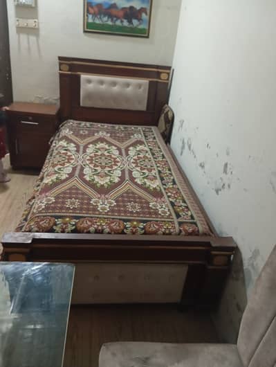 Bed with side table in very good condition