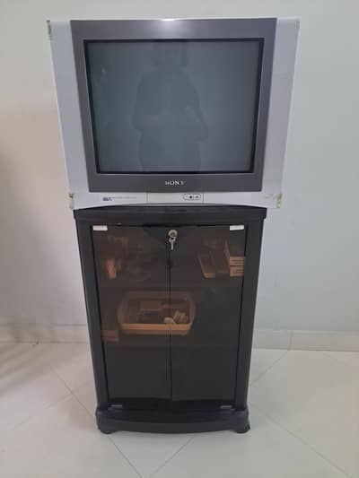 TV sony old with trolley