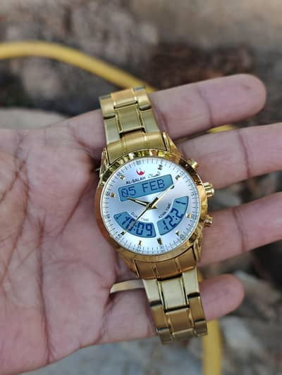 Al Salah watch dual time. read add