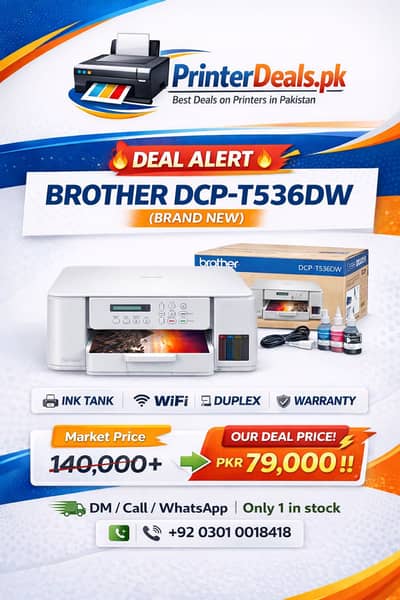 Brother DCP-T536DW Ink Tank Printer – Brand New | Box Pack
