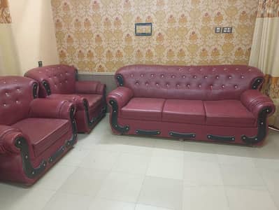 7 Seater Leather Sofa Set