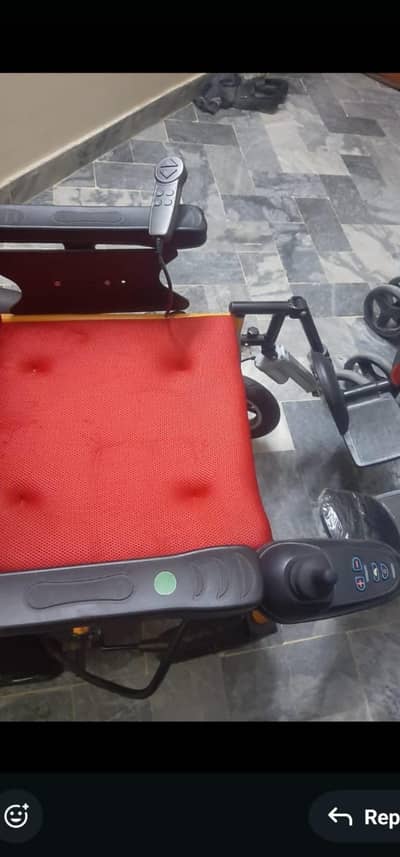 electronic wheel chair is available for sale in brand new condition