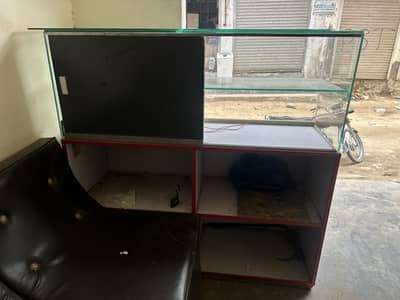 Shop counters and rack