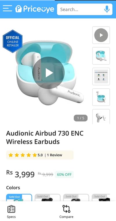 Audionic Airbud 730 ENC Wireless Earbuds