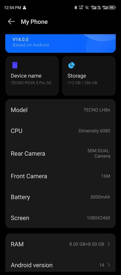 Tecno pova 5 pro 5g