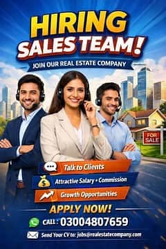 Female Real Estate Agent Required | Urgent Hiring Property Sale Agent