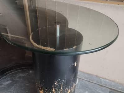 Stylish Semi Round Glass Console Table for Sale