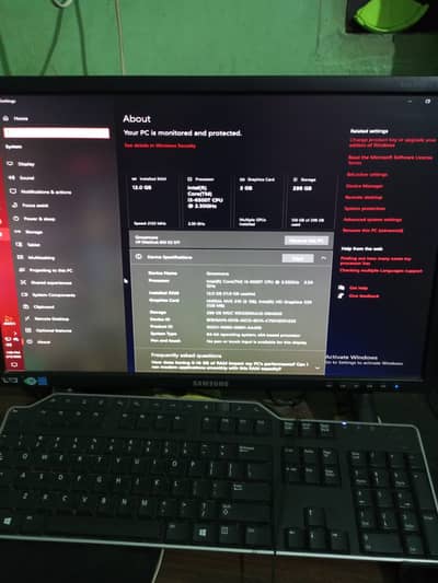 Hp Core i5 6th generation desktop complete computer with big led.