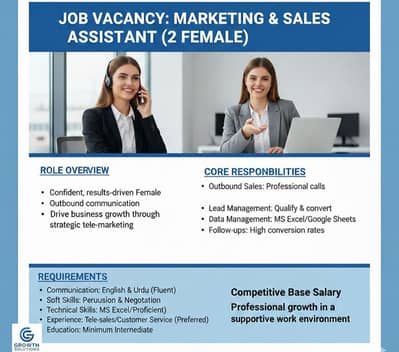 Customer Service (Marketing Assitant Female)