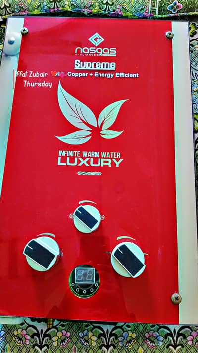NasGas Instant Gas Geyser Cool + Hot 100% Copper + Energy Efficient