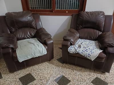 leather 2 seater sofa
