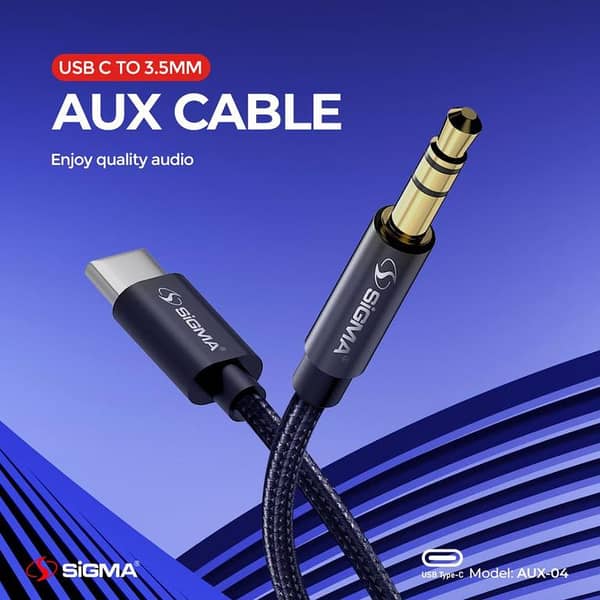 USB Type C to 3.5mm Audio Cable AUX-04 - Type-C to 3.5mm Jack Adapter Male Stereo Audio AUX Cable – Metal Shell Housing GET ENDLESS TUNES WHEREVER YOU TRAVELS TAKE YOU