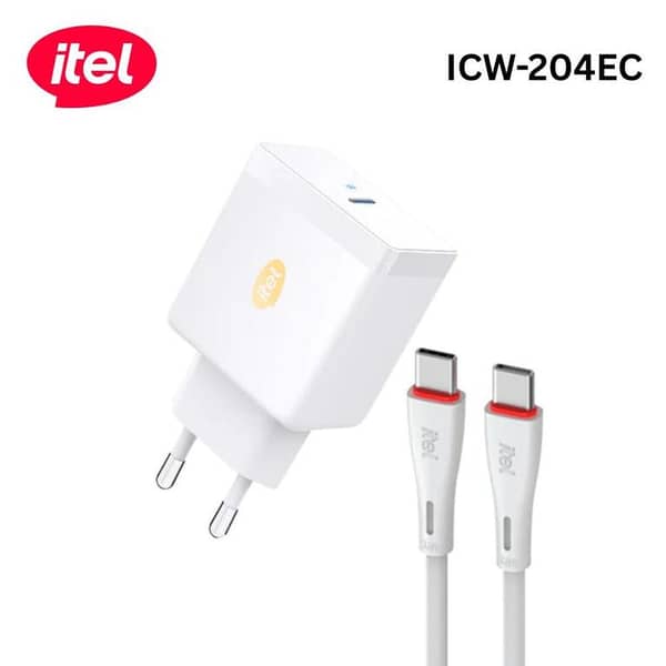 itel ChargerPulse 20W PD Fast Charger With Type C to C Cable I ICW-204EC