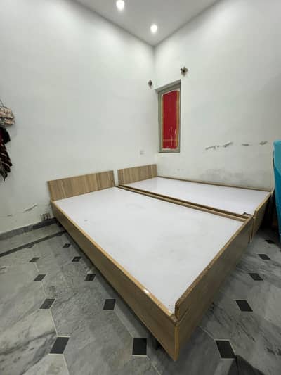 wooden bed