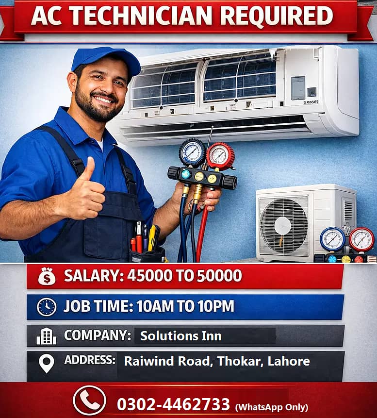 AC Technicians Required 0