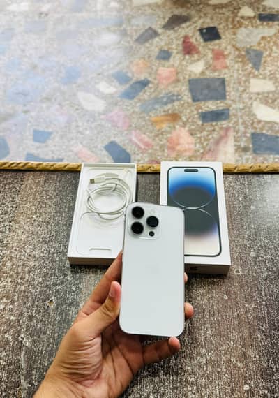 iphone 14 Pro 256GB PTA Approved Complete Box 90 Health Waterpack