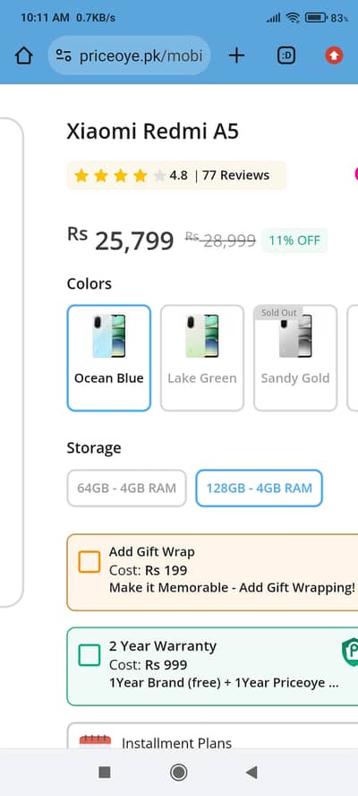 Xiaomi Redmi 5A 4/64 for Sale in 24k