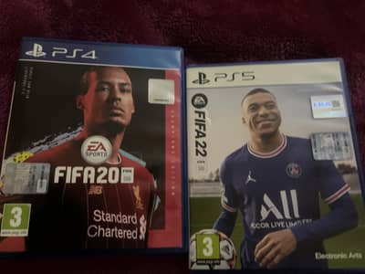 Ps5 fifa 22 and ps4/5 fifa 20 bundle for sale perfect condition
