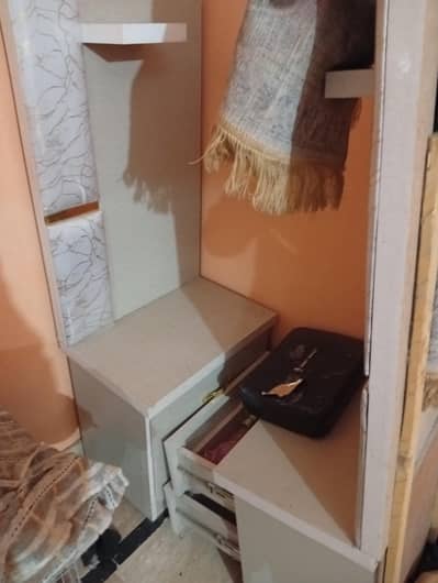 complete 3 piece 6 months use bed side tables dressing