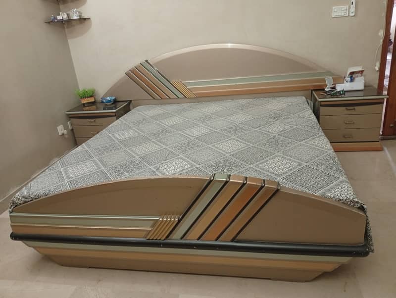 Bed with side table 0