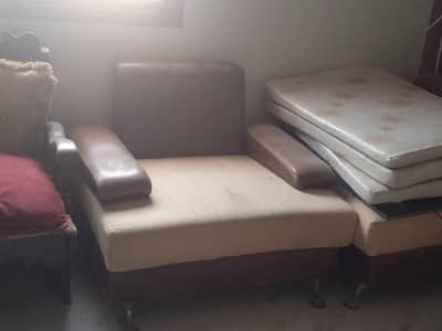 5 Seater Sofa set | Used | Leather | Urgent Sale | Shifting