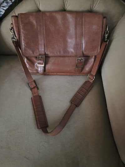 Genuine leather laptop bag