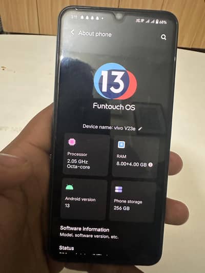 Vivo V23E 12/256 Dual sim PTA approved